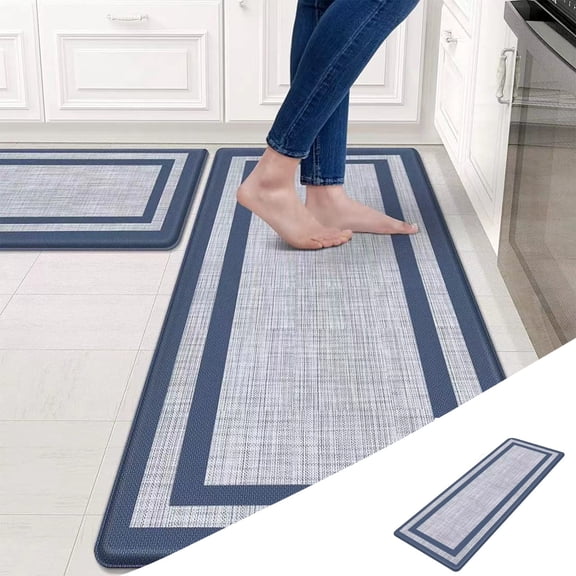 Ycandiee Kitchen Mat, Cushioned Rugs, Cushioned Anti-Fatigue Non-Skid Waterproof Rugs, Ergonomic Comfort Standing Mat for Kitchen, Floor, Office, Sink, Laundry