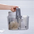 thumbnail image 1 of Ycandiee Plastic Shower Caddy Basket, Portable Shower Caddy Tote Storage Basket with Handles, Clear Toiletry Organizer Bin for Bathroom Kitchen College Dorm, 1 of 6