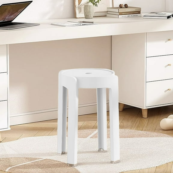 Ycandiee Plastic Stackable Stools, 18.1 Inch Height Stack Stools, Nesting Stools, Portable Plastic Round Stools for Classroom Students School Home Office