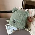 thumbnail image 1 of Ycandiee Plush Backpack, Cute Fuzzy Bear Ears Backpack, Ear Backpack, Soft Fluffy Casual Daypack, Mini Shoulder Bag Purse Gifts, 1 of 6