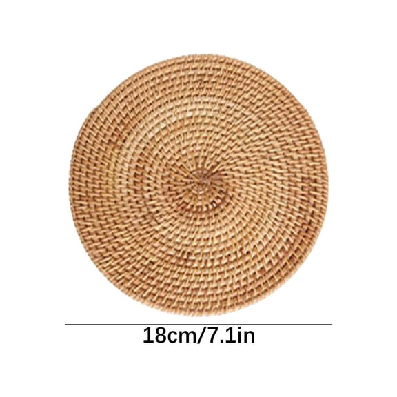 Ycandiee Rattan Trivets, Insulated Hot Pads, Pot Holder for Table, Heat Mats for Kitchen