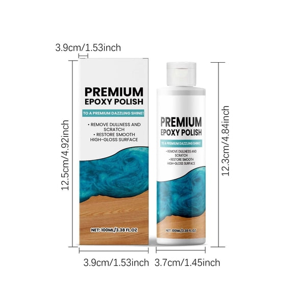 Ycandiee Resin Polishing, Resin Polish & Epoxy Cleaner, Resin Cleaner, Epoxy Polishing, Polishing Compound for Table Countertop, Removes Scratches & Scuffs