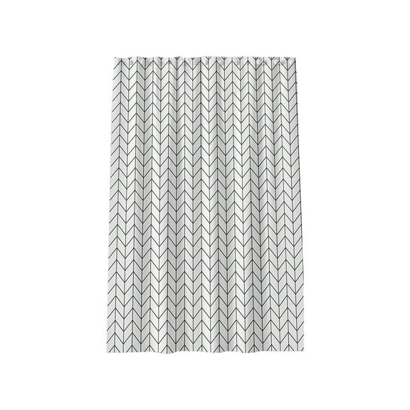 Ycandiee Shower Curtain, Black White Herringbone Modern Bathroom Curtains, Shower Curtain Liner, Bathroom Accessories Waterproof Fabric