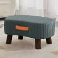 thumbnail image 1 of Ycandiee Small Curved Foot Stool with Handle, Velvet Footstool and Ottomans, Modern Foot Rest with Wooden Legs, Step Stool with Padded Seat for Couch, Living Room, 1 of 7