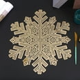 thumbnail image 1 of Ycandiee Snowflake Placemats, Christmas Placemats Decorations Snowflake Tablemats, Hollow Out Design Round Mats, Dining Table Setting Kitchen Table Mats for Christmas, 1 of 3