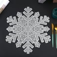 thumbnail image 1 of Ycandiee Snowflake Placemats, Christmas Placemats Decorations Snowflake Tablemats, Hollow Out Design Round Mats, Dining Table Setting Kitchen Table Mats for Christmas, 1 of 3