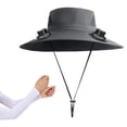 thumbnail image 1 of Ycandiee Solar Fan Hat, Wide-Brimmed Sun Hat with 2 Fans, Solar + USB Powered, Adjustable Angle, for Men and Women Fishing and Beach, 1 of 8