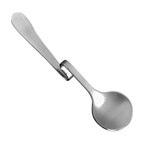 Ycandiee Stainless Steel Honey/Jam Spoon, Hanging Coffee Spoon Creative Bending Handle Stainless Steel Stirring Spoons for Tea Coffee Dessert (Vertical Hanging S)