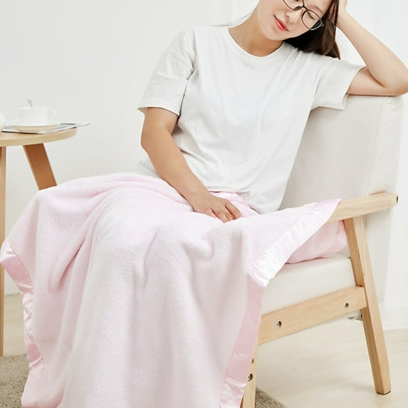 Ycandiee Summer Blanket for Bed, Soft Blanket, Queen Size Lightweight Cooling Blankets with Satin Trim for All Seasons