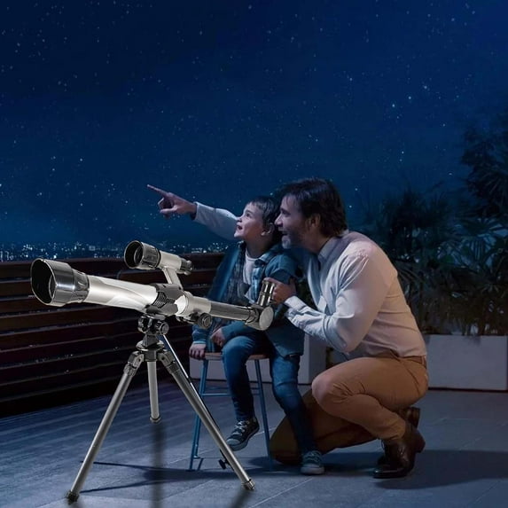 Ycandiee Telescope for Kids & Beginners Adults, Telescope for Kids, Kids Telescope, Astronomical Telescopes Refractor with Finder Scope Compass and Tripod