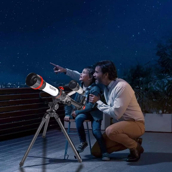 Ycandiee Telescope for Kids & Beginners Adults, Telescope for Kids, Kids Telescope, Astronomical Telescopes Refractor with Finder Scope Compass and Tripod