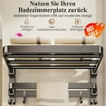 thumbnail image 1 of Ycandiee Towel Rack with Towel Bar Holder, Towel Shelf with Hooks, Rustproof Towel Storage Wall Mount for Bathroom Lavatory Matte, 1 of 9