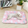 thumbnail image 1 of Ycandiee Ultra Soft Dog Cat Bed Mat with Cute Prints Reversible Fleece Dog Crate Kennel Pad Cozy Washable Thickened Hamster Guinea Pig Pet Bed Mat for Small Animals(15.7 x 11.8 Inches), 1 of 6