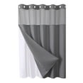 thumbnail image 1 of Ycandiee Waffle Shower Curtain with Snap in Fabric, Hotel Luxury Heavy Duty Bathroom Curtain and Liner, Waterproof Shower Curtains with See Through Top Window, 1 of 6