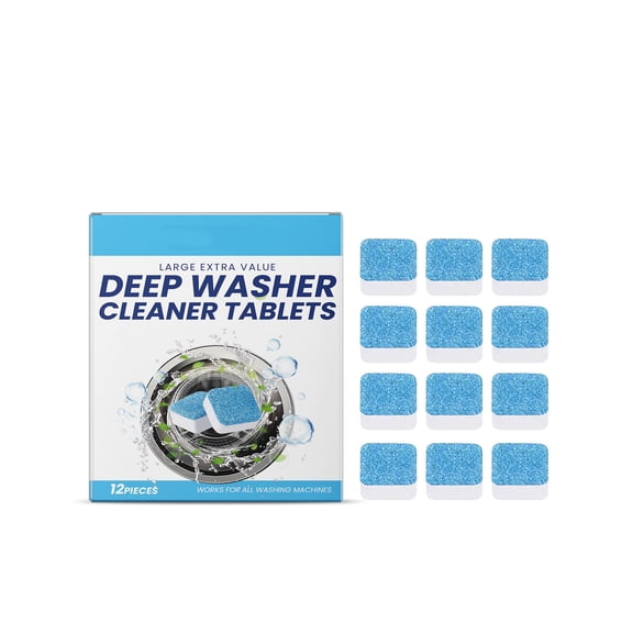 Ycandiee Washing Machine Cleaner Descaler, Deep Cleaning Washer Cleaner Tablets for Front Loader & Top Load Washer