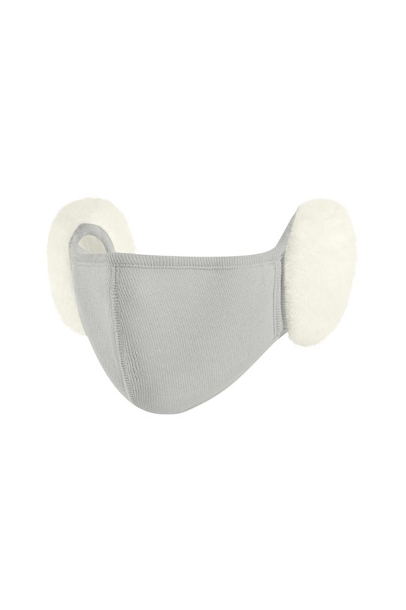 Winter Face Mask, Warm Windproof Earmuffs Mask, Unisex Winter Warm Windproof Mask with Fluffy Ear Covers, Wind Protection for Cold Weather Breathable, Washable Reusable