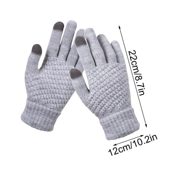 Ycandiee Winter Gloves, Warm Womens Winter Gloves, Touchscreen Knit Glove for Cold Weather