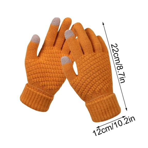 Ycandiee Winter Gloves, Warm Womens Winter Gloves, Touchscreen Knit Glove for Cold Weather