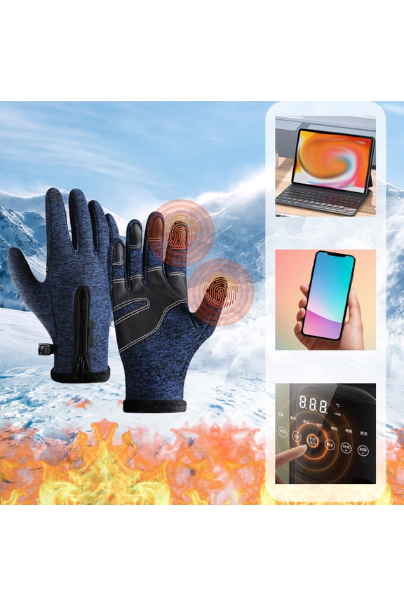 Winter Gloves for Men & Women, Touch Screen Breathable Cold Weather Gloves, Ski Gloves, Finger Touch Screen Gloves for Running Hiking