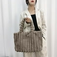 thumbnail image 1 of Ycandiee Women Cute Plush Shoulder Bag, Furry Purse, Large Tote, Fluffy Tote Bags for Women, Handbag, 1 of 6