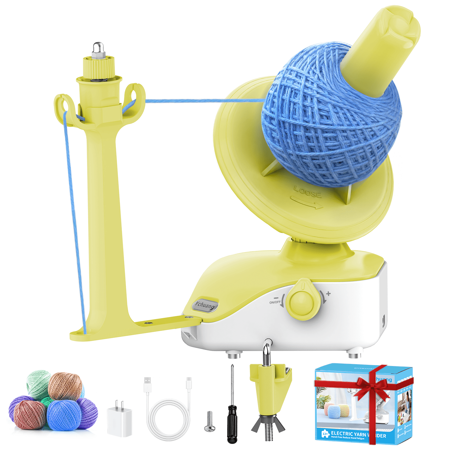 Ychuang Electric Yarn Ball Winder - Automatic Wool Yarn Spinner ...