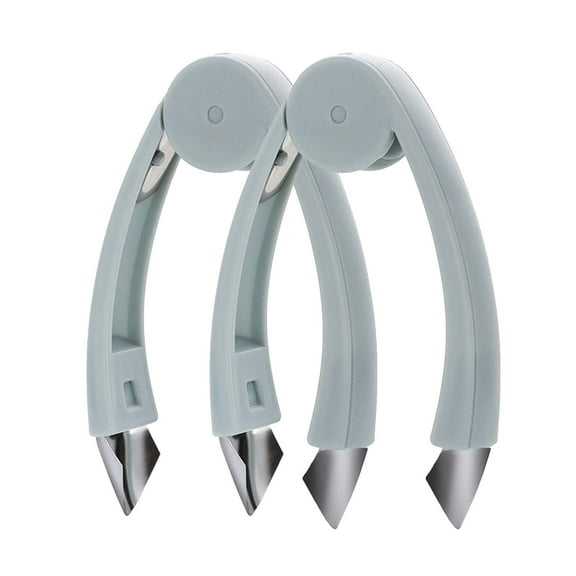 Ycolew 2 Pcs Strawberry Huller Stem Remover, Potato Corer, Pineapple Corer, Tomato Corer, Fruits and Vegetables Eye Peeler, Stainless Steel Huller, Portable Kitchen Gadget.