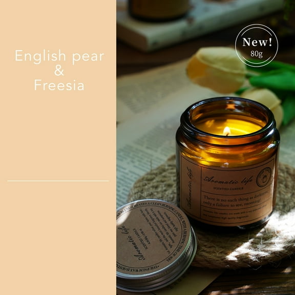 Ycolew Premium Wood Candle | Cedar Candle | Soy Candle, Candles Gifts for Women | Soy Candles for Home Scented | Aromatherapy Candles | Scented Candles for Men, Ultra Clean Burn Amber Jar Candles