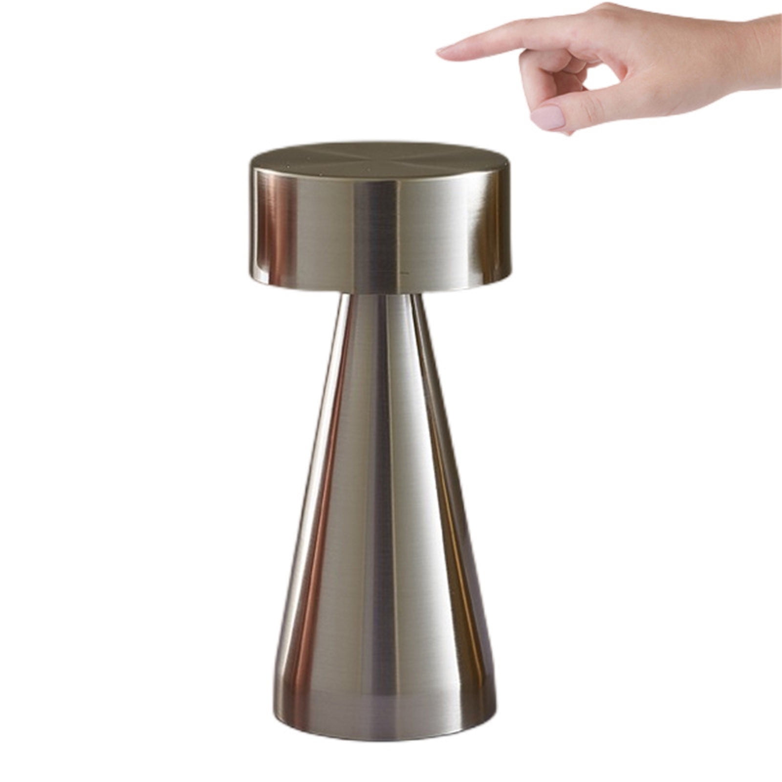 Ycolew Rechargeable Cordless Table Lamp, LED Battery Operated Touch Small 3 Color Dimming Bedside Nightstand Desk Lamps Metal Portable Night Lights for Bedroom Bar Restaurant Outdoor Multicolor