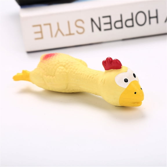 Ycolew Safe Latex Dog Squeaky Toys, Long Soft Chew Molar Dog Small Screaming Rubber Chicken Toys, for Puppy Small Medium Dogs