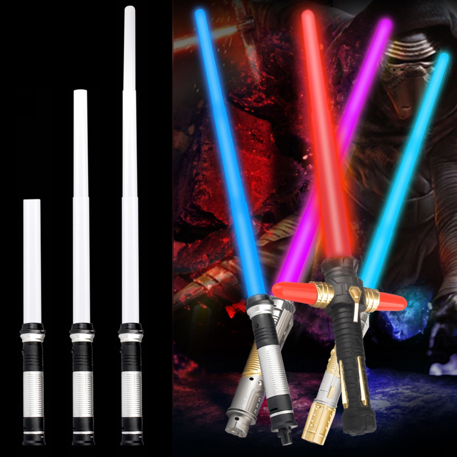 Ycolew Swords for Kids Expandable Led Laser Sword Toy Sword Glow in the