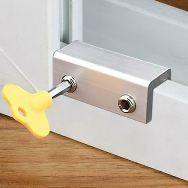 Ycolew Window Locks, Sliding Security Window Lock with Key for Vertical&Horizontal Sliding Windows&Sliding Doors, Adjustable Window Locks Security Window Stoppers for Patio Bedroom Home and Office