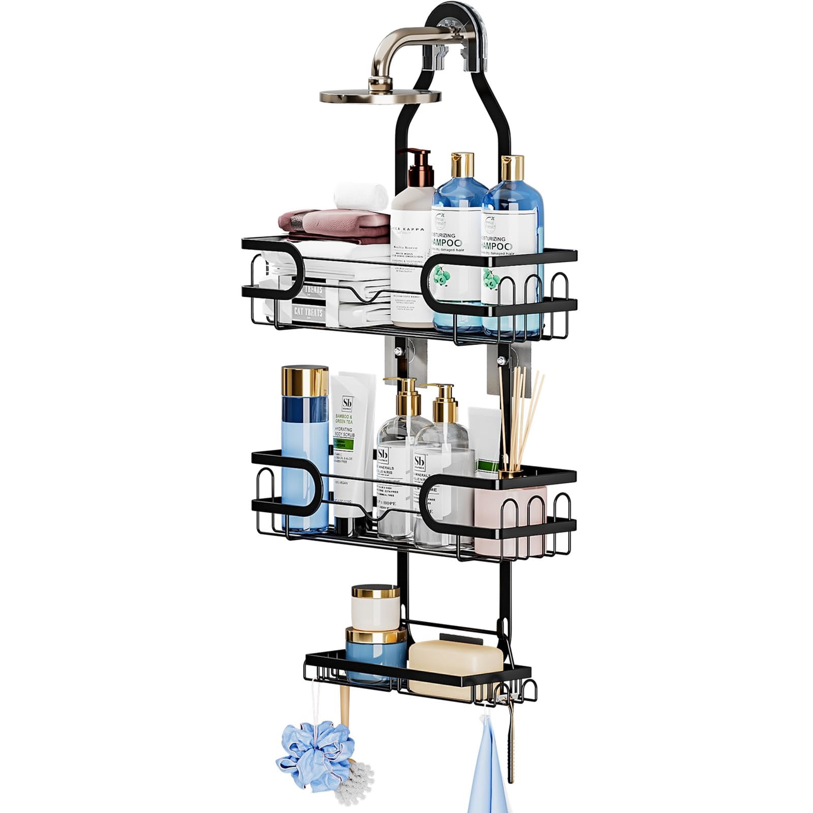 Ycpasta Shower Caddies,Hanging Shower Caddy Bathroom Organizer,No ...