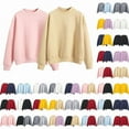 thumbnail image 1 of Ycuke Camisetas Deportivas Hombre Sudaderas Mujer Workout Shirts Women Playera Deportiva Hombre Crewneck Sweatshirts Workout Tops for Women Sweatshirts Pink/Beige L, 1 of 8