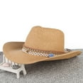 thumbnail image 1 of Ycuke Cowboy Hat for Women Straw Hat Mens Straw Cowboy Hat Cowboy Hat Men Cowboy Hats for Men Western Felt Cowboy Hats Brown Cowboy Hat Straw Cowboy Hat Men Khaki One Size, 1 of 9