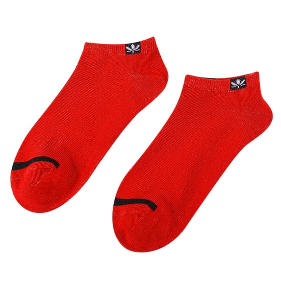 Ycuke No Show Socks Women No Show Socks Womens Flats for Women Socks for Flats No Show Non Slip Thin No Show Socks Womens Invisible Socks for Women No Show Socks Red One Size