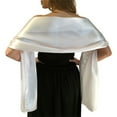 thumbnail image 1 of Ycuke Silk Shawl Wraps for Women Dress Shawl Sweater Scarf with Sleeves Chiffon Scarf Evening Dress Shrug and Wraps formal Cover Up for Evening Dresses Knit Shrug F One Size, 1 of 1