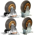 thumbnail image 1 of Ycvsad 3 inch Caster Wheels Heavy Duty casters Set of 4,Rubber Swivel Caster Quiet Anti-Skid with Brake 360 Degree Double Ball Bearing Castors(2PCS Fixed Caster Wheels 2PCS Swivel Casters with Brake), 1 of 6