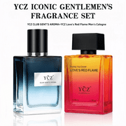 Ycz Men's Cologne Gift Set, 2-Piece Perfume for Men (Fresh Mint & Spicy Wood), Long Lasting Day & Night Fragrance Duo, Best Gift for Him