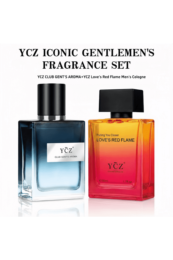 Men's Cologne Gift Set, 2-Piece Perfume for Men (Fresh Mint & Spicy Wood), Long Lasting Day & Night Fragrance Duo, Best Gift for Him