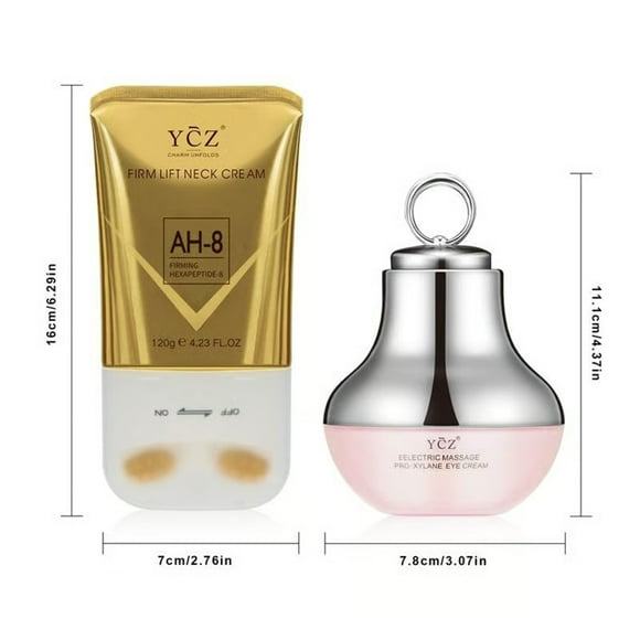 Ycz Ah8 Firming Neck Cream,Ycz Neck-Eye Care Tightening & Revitalizing Set -Smooth of Fine Lines,Eye & Neck Treatment,Skin Moisturizer,Deep Moisturizing Skincare