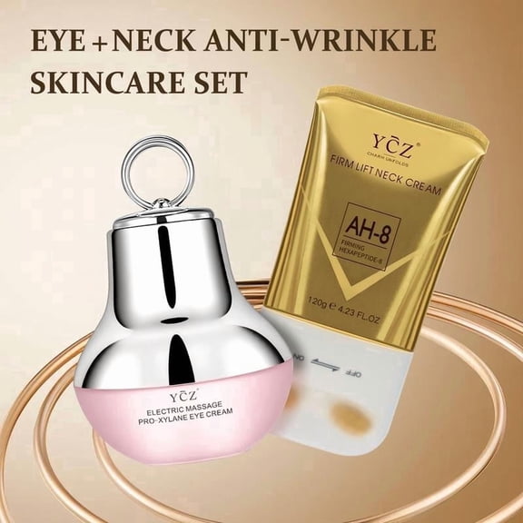 Ycz Eye Cream & Neck Cream Revitalizing Set - Smoothes fine lines, cares for the eyes and neck, moisturizes skin, and deeply nourishes