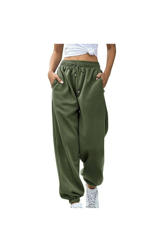Army Green Sweatpants For Women Baggy Cinch Bottom Drawstring Tie Dye Womens Light Pants Joggers Elastic Plush Pants With Pocket Sport High Waist Sweatpants S