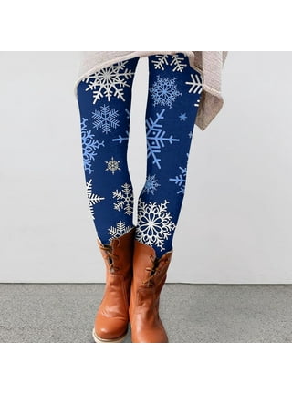 Mini Snowmen & Snowflake Christmas Leggings, Affordable Trendy and Modest  Clothing