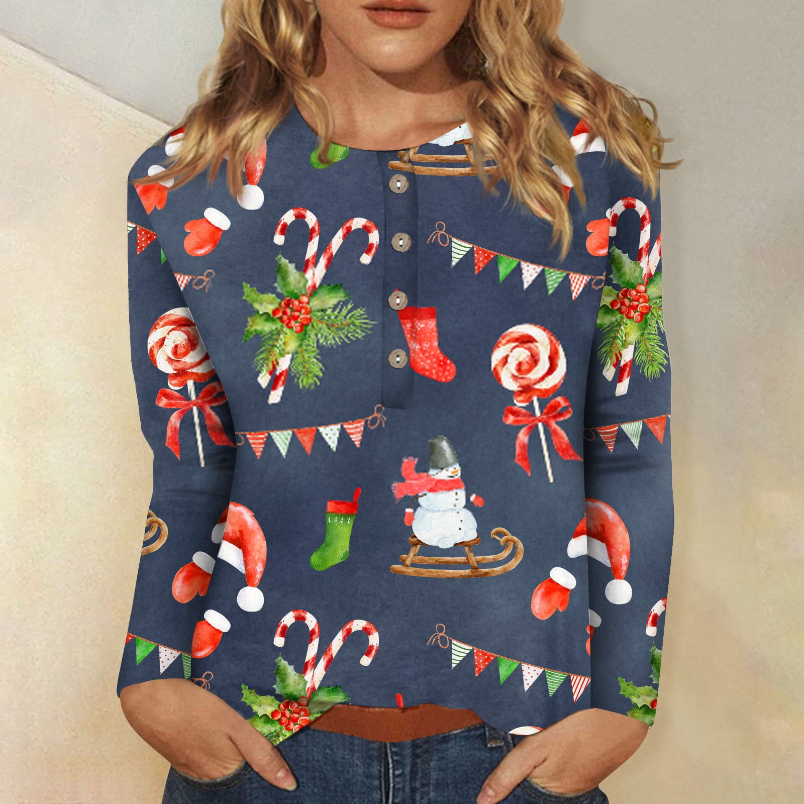 Ydkzymd Christmas Western T Shirts for Women Plus Size Funny Graphic ...