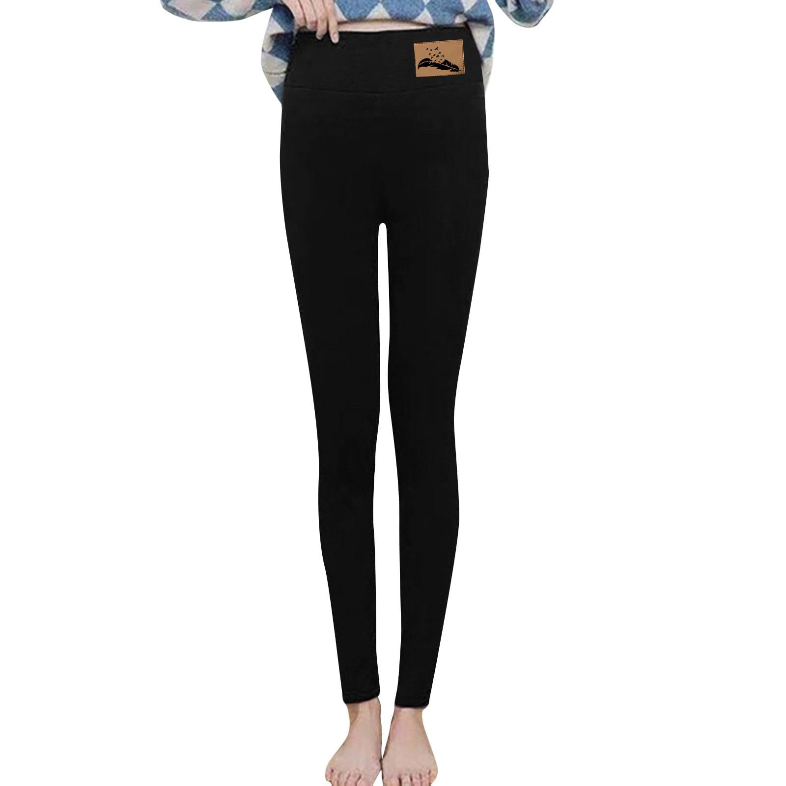 Ydkzymd Fleece Lined Spanks High Waist Control Leggings Women's Body