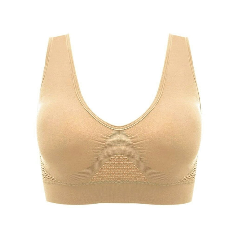 Ydkzymd Mastectomy Bras with Built In Breast Forms Lingerie Bralette  compression Backless Bra Push Up sport Breathable Bras Push Up Beige 3XL