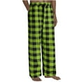 thumbnail image 1 of Ydkzymd Mens Buffalo Plaid Pajama Pants Red Flannel Buffalo Plaid Plaid Pajama Pants Mens Small Sleepwear with Pockets Straight Leg Pj Pants Pajamas High Waist Lounge Pants L Army Green, 1 of 4