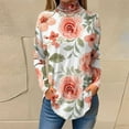 thumbnail image 1 of Ydkzymd Pink Long Sleeve Shirt Women Fitted Floral Women's Flannel Shirts Long Sleeve L Tie Dye Casual Turtleneck Blouses Flower Athletic Petite Shirts, 1 of 5