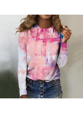 YDKZYMD Fishing Shirts For Women Long Sleeve Floral Tie Dye Oversized  Shirts Casual Athletic Button Up Tunic Tops Long Sleeve Plus Size Henley  Blouses Cyan XL 