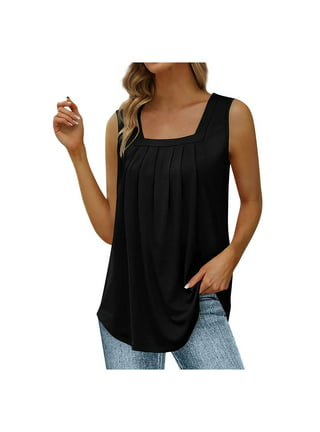 Black Silk Sleeveless Shirt